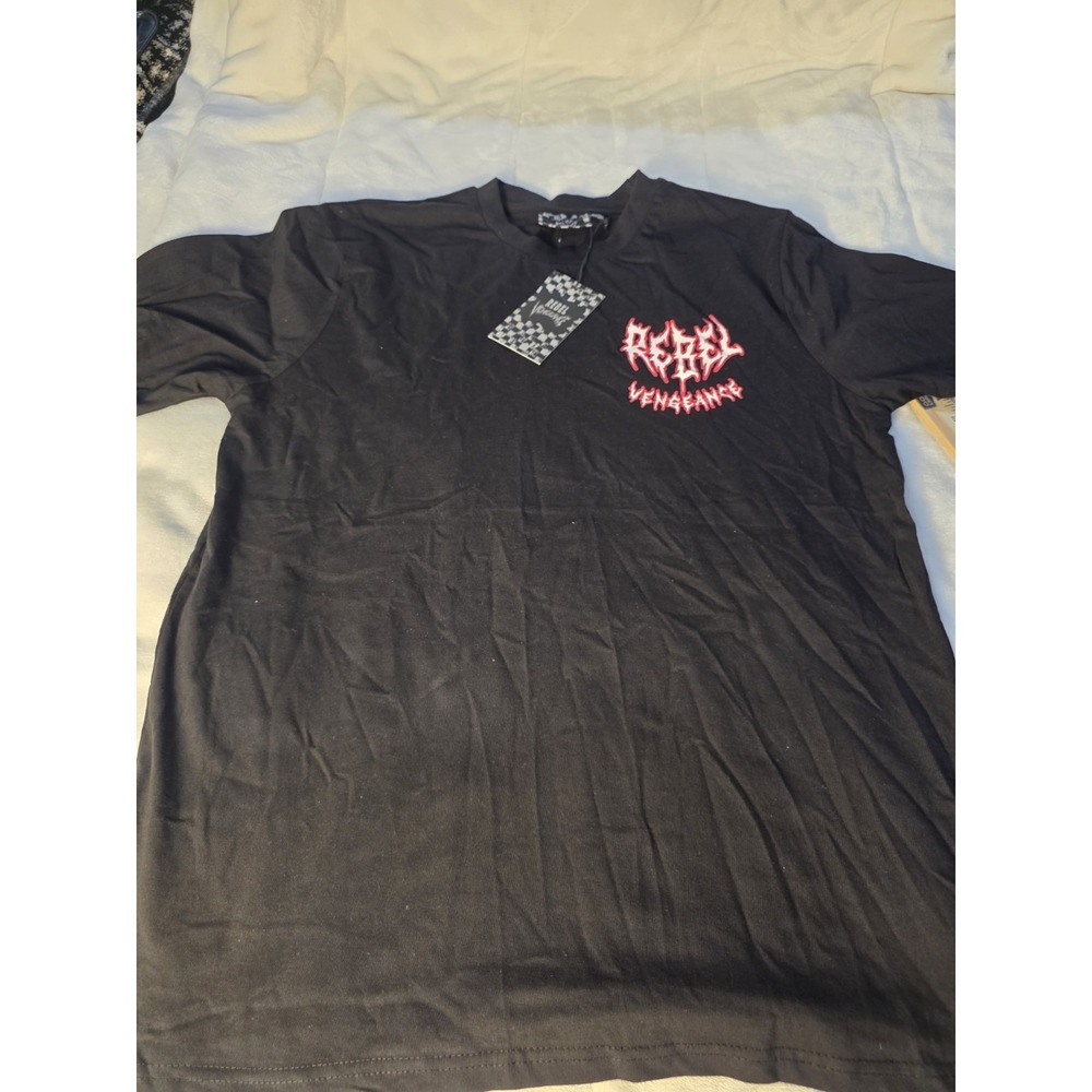 New Rebel Vengeance Never Fear The Grim Reaper Skull Streetwear Graphic Tee 2XL - Picture 6 of 6